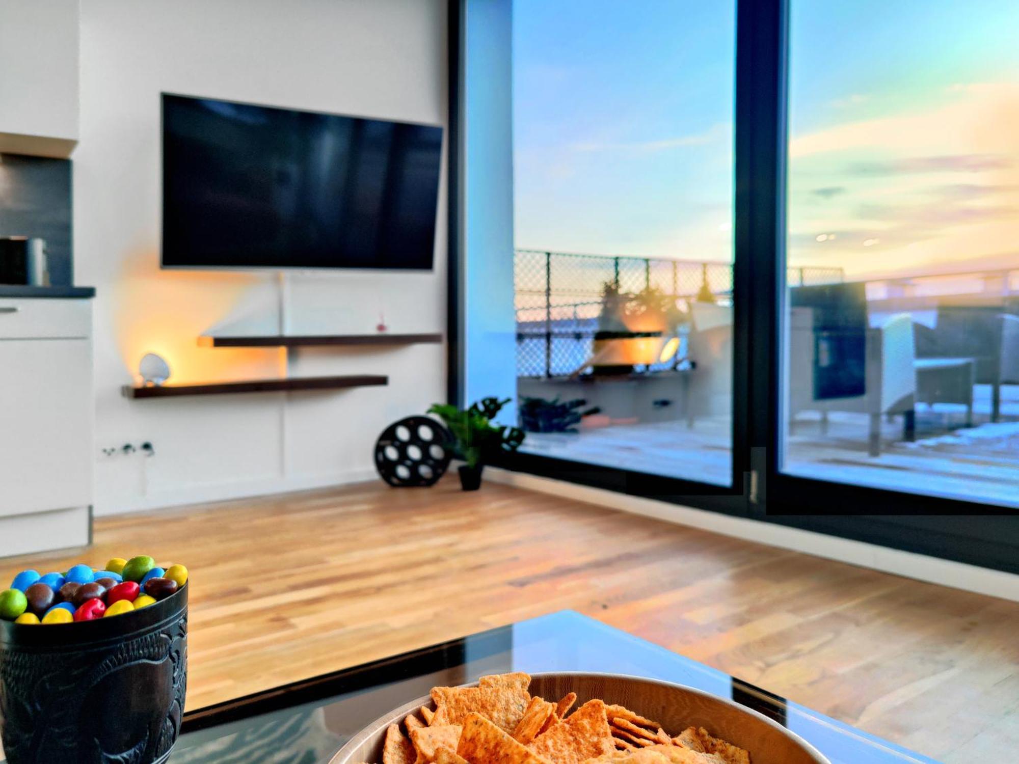 Maisonette-Penthouse Inklusive Whirlpool Ueber Den Daechern Von Magdeburg Exterior foto